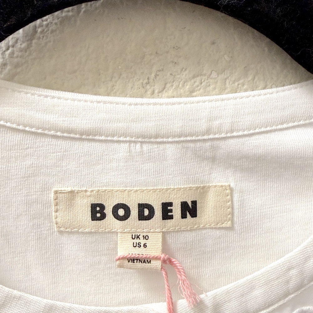 NWT Boden Scallop Cutwork Top in White - Picture 7 of 10